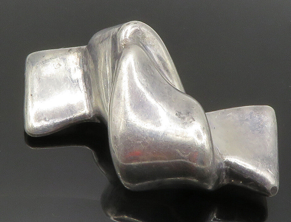 FREDERIC JEAN DUCLOS 925 Silver  Vintage Hollow Tied Knot Brooch Pin  BP4937