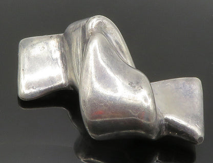 FREDERIC JEAN DUCLOS 925 Silver  Vintage Hollow Tied Knot Brooch Pin  BP4937