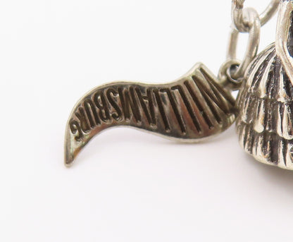 925 Sterling Silver Vintage Woman In Dress Williamsburg Pendant PT17908