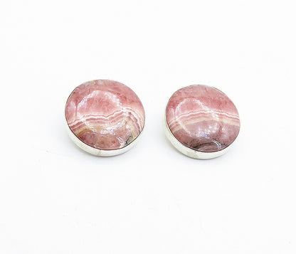 DTR JAY KING 925 Silver Vintage Rhodochrosite Non Pierce Earrings EG2253