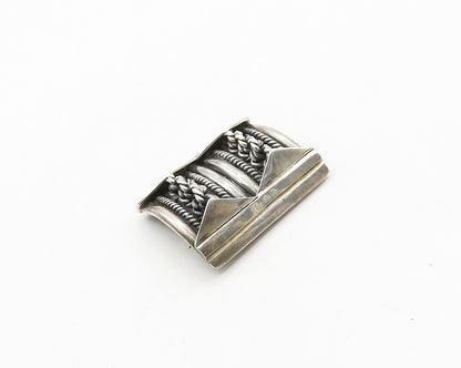AYB MEXICO 925 Sterling Silver  Vintage Double Rope Twist Brooch Pin  BP7682