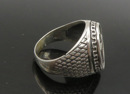 925 Sterling Silver  Vintage Large Religious Cross Band Ring Sz 12.5  RG23534