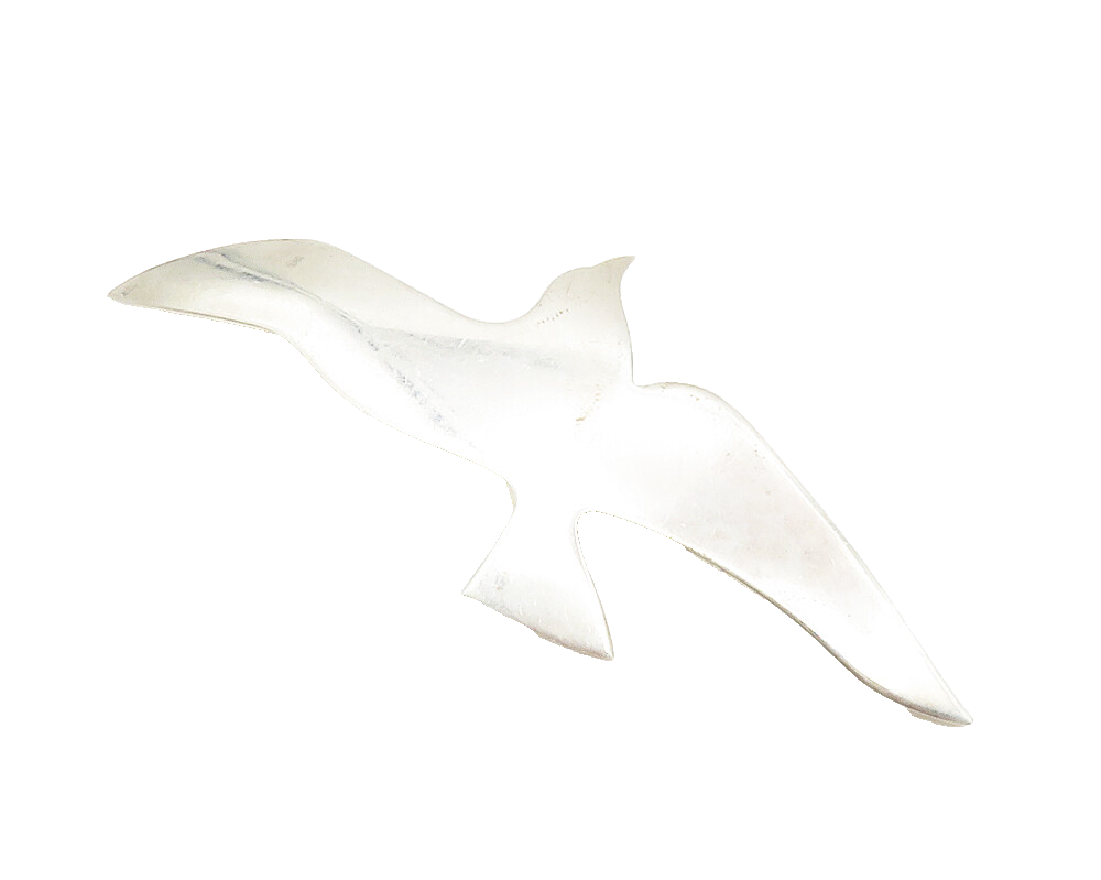 INTERNATIONAL 925 Silver Vintage Shiny Flying Bird Motif Brooch Pin BP5393