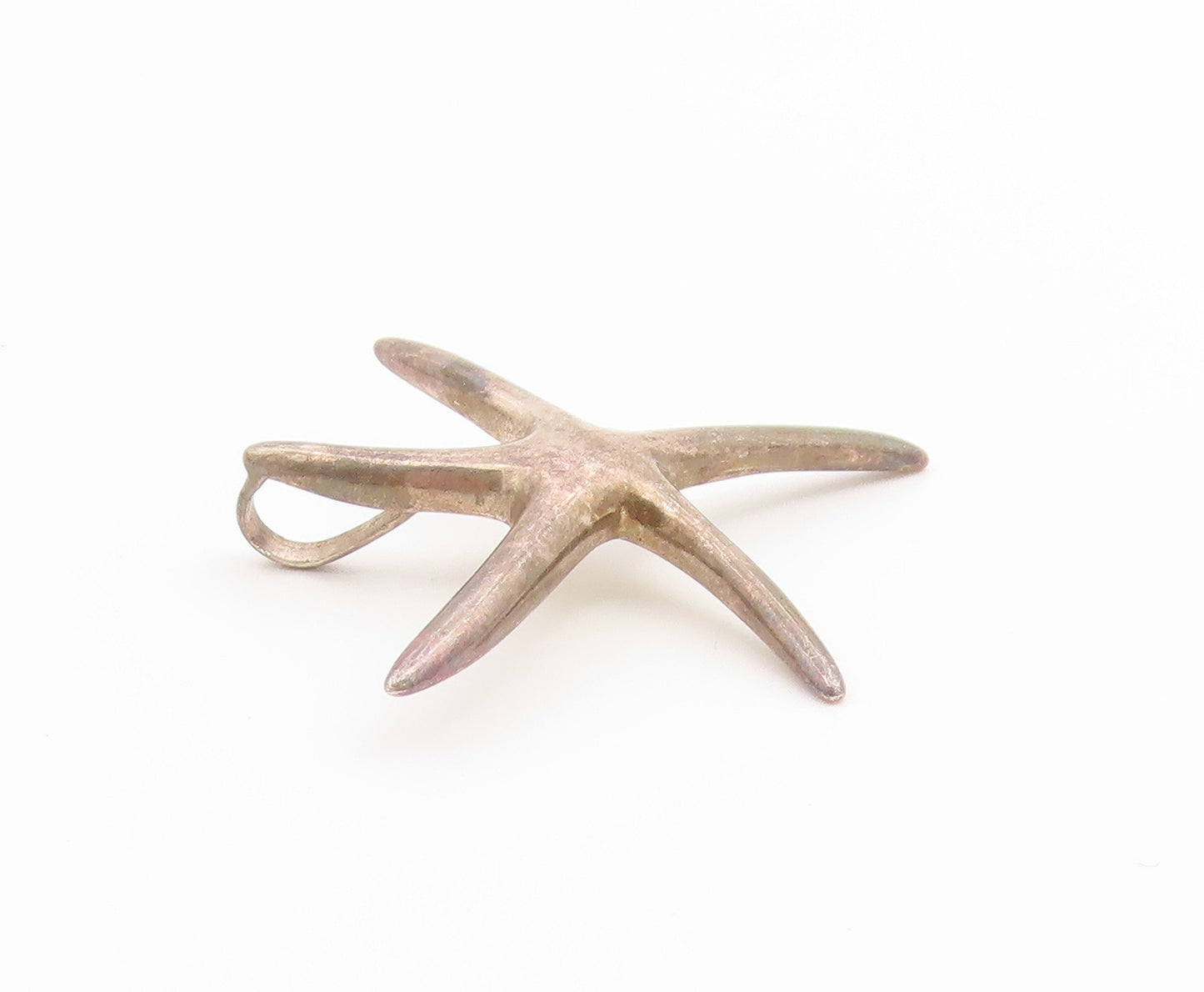 925 Sterling Silver Vintage Pendant Minimalist Nautical Starfish Charm  PT26571