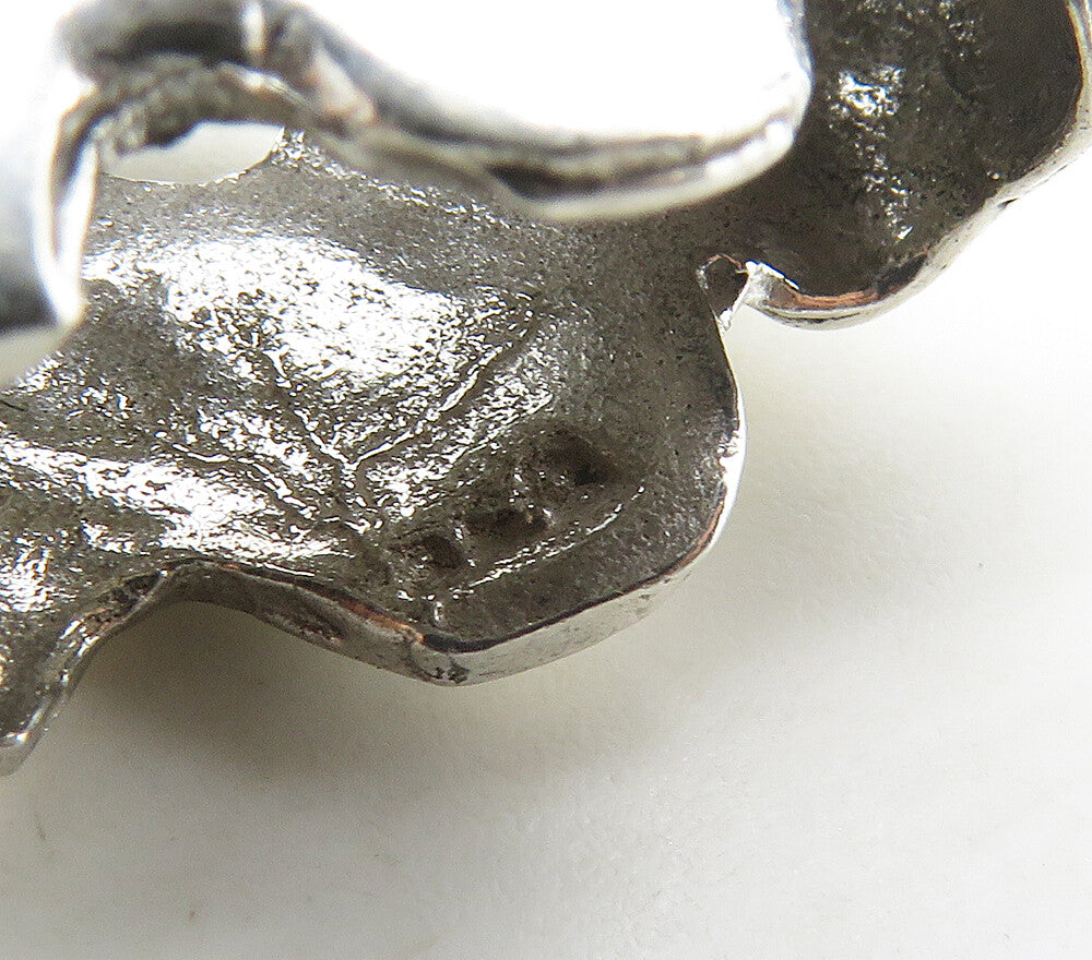 925 Sterling Silver  Vintage Shiny Polished Pig Motif Animal Pendant  PT13350