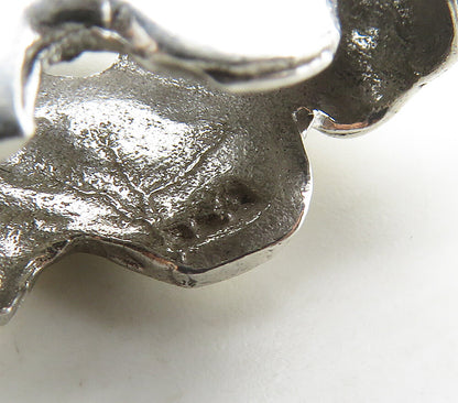 925 Sterling Silver  Vintage Shiny Polished Pig Motif Animal Pendant  PT13350