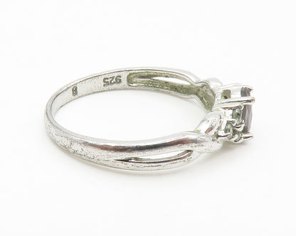 ROSS SIMON 925 Sterling Silver  Vintage Topaz Twist Band Ring Sz 8  RG14096