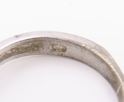 925 Sterling Silver Vintage Ring Three Round Topaz Band  Sz 7  RG33137