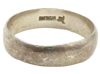 POST BELL TRADING 925 Silver  Vintage Minimalist Smooth Band Ring Sz 5 RG15541