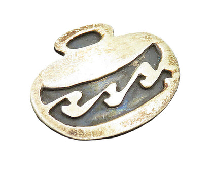 925 Sterling Silver  Vintage Two Tone Vase Pot Motif Brooch Pin  BP7994