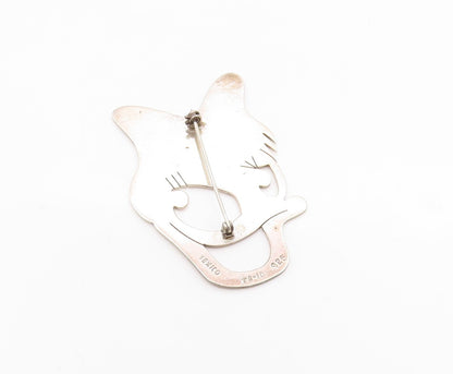 925 Sterling Silver Vintage Brooch MEXICO Walt Disney Daffy Duck Cutout  BP11766