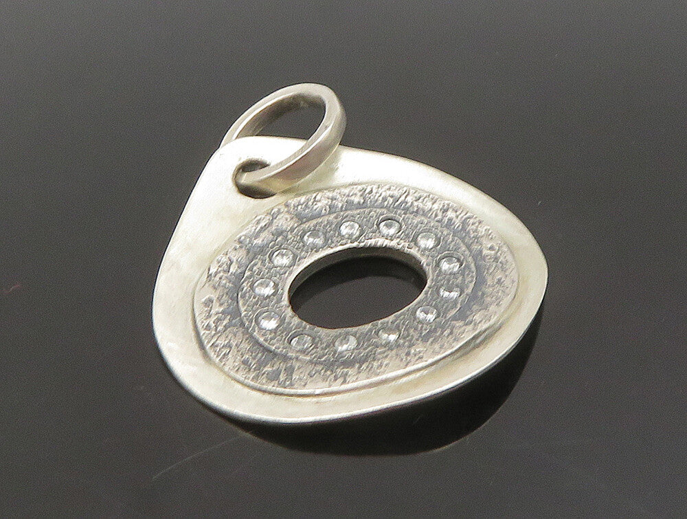 SILPADA 925 Sterling Silver  Vintage White Topaz Open Circle Pendant  PT19773