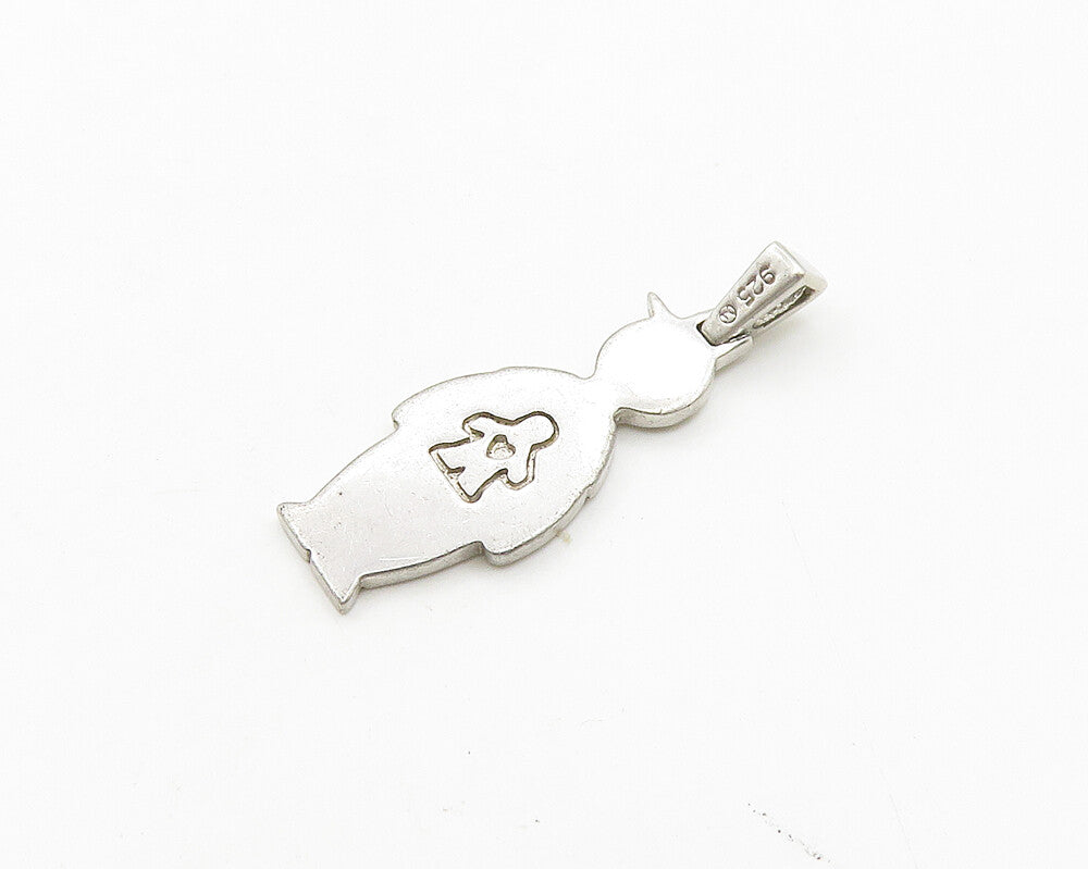 925 Sterling Silver  Vintage Petite Shiny Little Boy Motif Pendant  PT15371