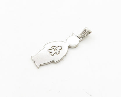 925 Sterling Silver  Vintage Petite Shiny Little Boy Motif Pendant  PT15371