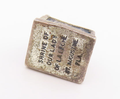 925 Sterling Silver Vintage Pendant Miniature San Antonio Mission Church PT25646