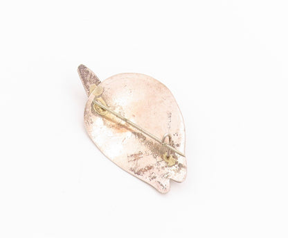 925 Sterling Silver Vintage Brooch Solid Cutout Eating Rabbit  BP11734