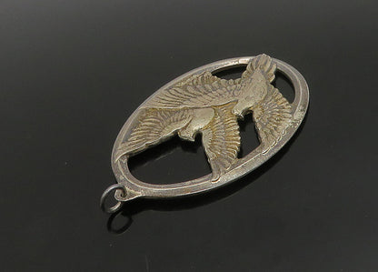 WALLACE 925 Sterling Silver  Vintage Peace On Earth Doves Pendant  PT19424