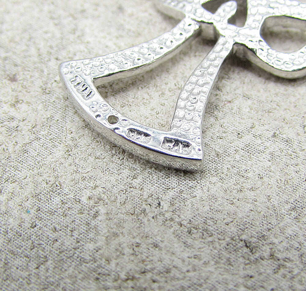925 Sterling Silver  Genuine Diamond Angel Pendant & Chain  PT1322