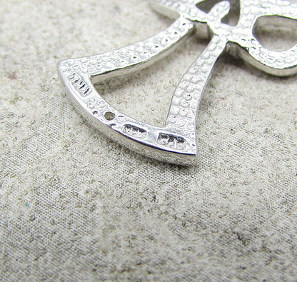 925 Sterling Silver  Genuine Diamond Angel Pendant & Chain  PT1322