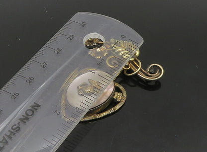 CARLART 925 Sterling Silver Vintage MOP Locket US Military Brooch Pin BP9192
