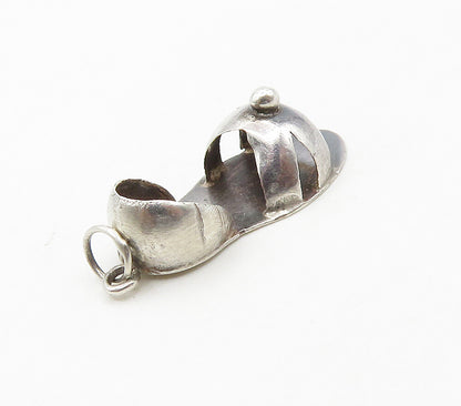925 Sterling Silver  Vintage Petite Single Sandal Shoe Motif Pendant  PT12298