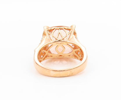 925 Sterling Silver Vintage Ring Gold Plated CZ Elegant Leaf Band  Sz 7  RG34724
