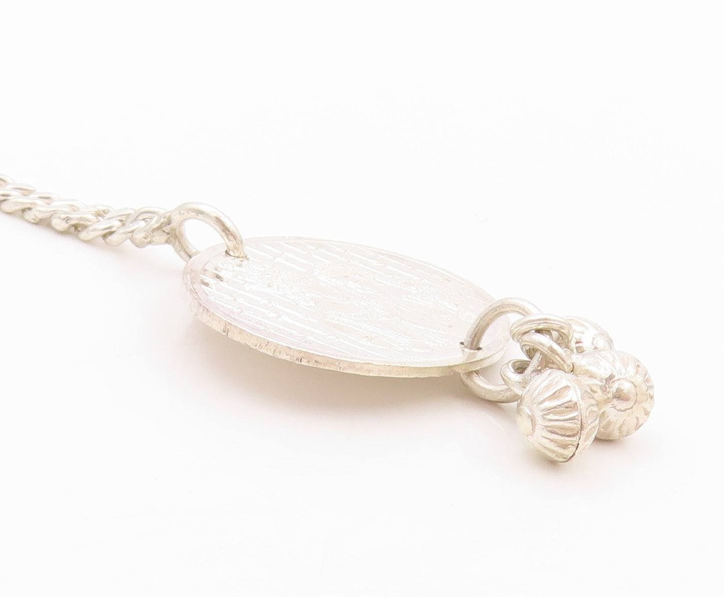 925 Sterling Silver Vintage Key Chain Carved Indian Couple Wedding Gift  TR3933