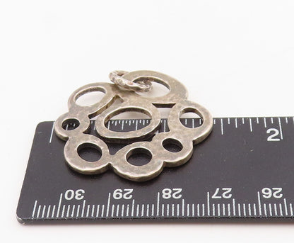 925 Sterling Silver Vintage Pendant IPPOLITA Hammered Floral Medallion  PT25546