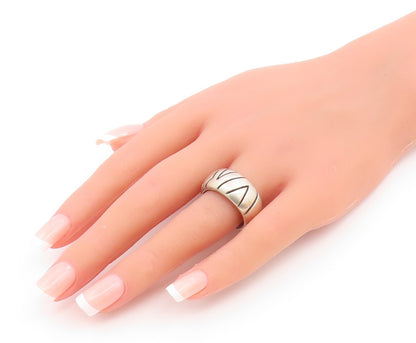 BACKRACH 925 Sterling Silver Vintage Cutout Design Band Ring  Sz 8  RG19959