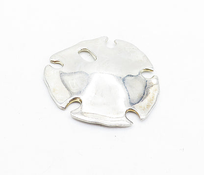 RLM STUDIO 925 Silver  Vintage Shiny Shield Shape Sand Dollar Pendant  PT4487