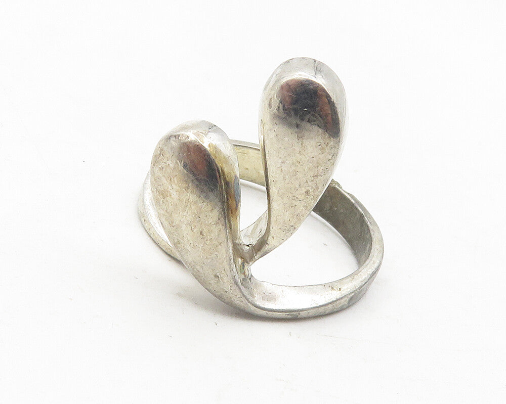 925 Sterling Silver  Vintage Dark Tone Shiny Smooth Band Ring Sz 8.5  RG11938
