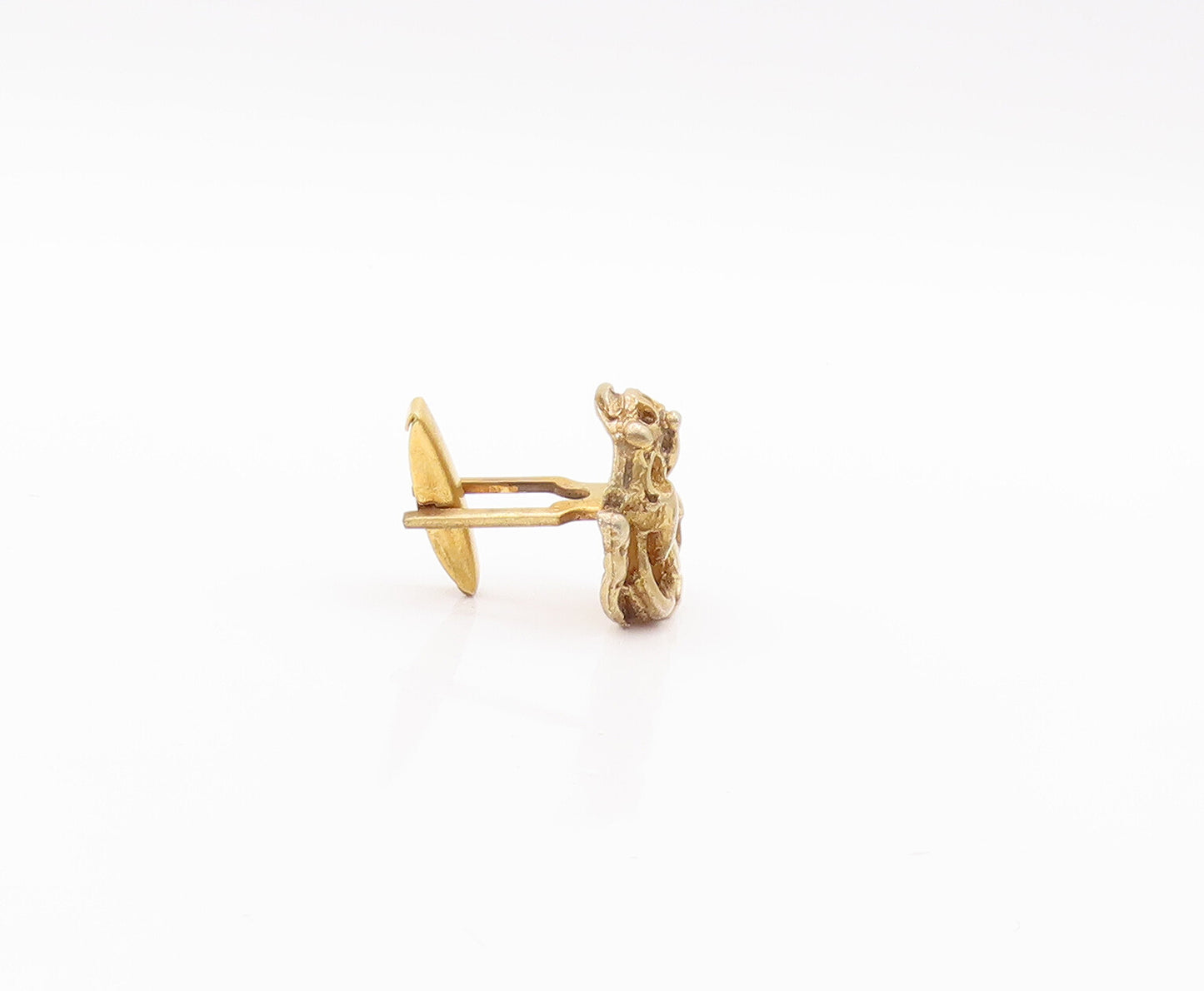 925 Sterling Silver Vintage Cufflinks ISRAEL Gold Plated Brutalist  TR3749