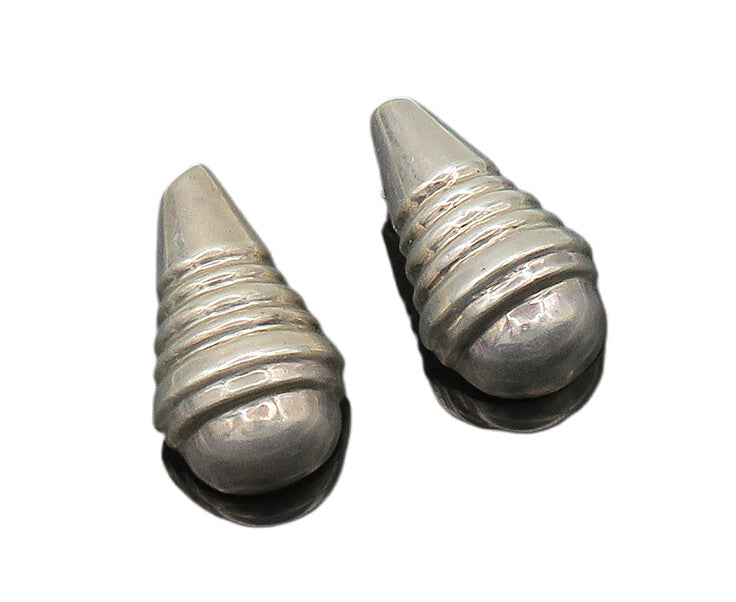 ZINA 925 Silver  Vintage Hollow Cone Shape Non Pierce Drop Earrings  EG10178