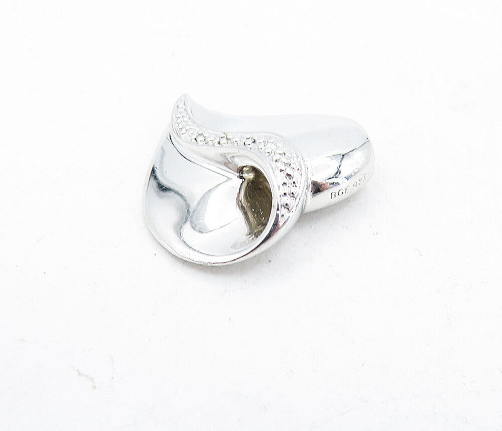 925 Sterling Silver  Genuine Diamonds Daughter Quote Heart Pendant  PT4003