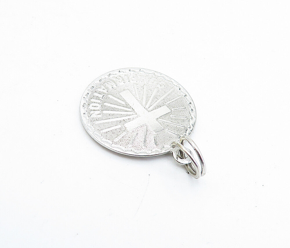 925 Sterling Silver Polished Religious Cross Confirmation Pendant PT3808