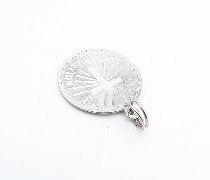 925 Sterling Silver Polished Religious Cross Confirmation Pendant PT3808