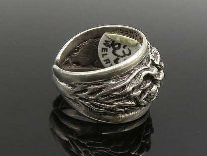 BERNTSEN HUGHES NORWAY 925 Silver  Vintage Modernist Band Ring Sz 5.5  RG24664