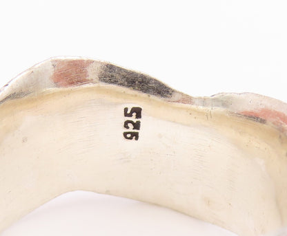925 Sterling Silver Vintage Ring Floral Engraved Spinner Band  Sz 11.5  RG36532