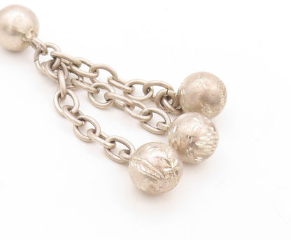 925 Sterling Silver Vintage Keychain MIDDLE EAST Puffed Beaded Design   TR3774