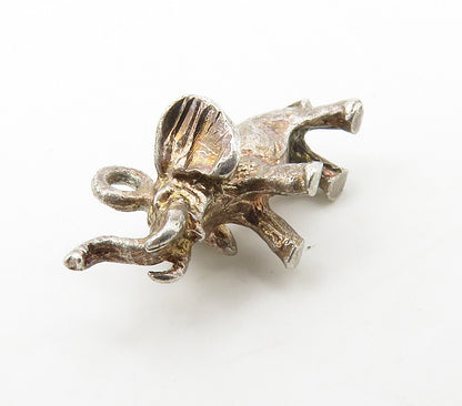 925 Sterling Silver  Vintage Petite Elephant Motif Animal Pendant  PT13058