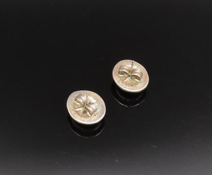 925 Sterling Silver  Vintage Cabochon Black Onyx Stud Earrings  EG12062