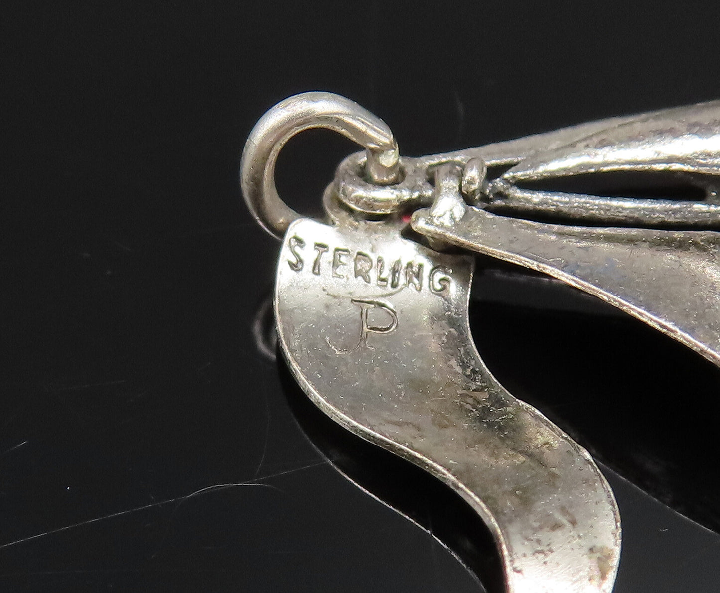 925 Sterling Silver  Vintage Virginia Beach Sailboat Charm Pendant  PT21580