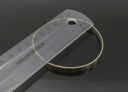 SJ IRELAND 925 Silver  Vintage Stamped Pattern Round Bangle Bracelet  BT8804