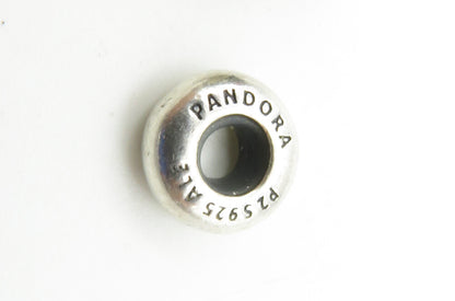 PANDORA 925 Sterling Silver  Vintage 2 Pcs Enamel Detail Charm Beads  TR2229