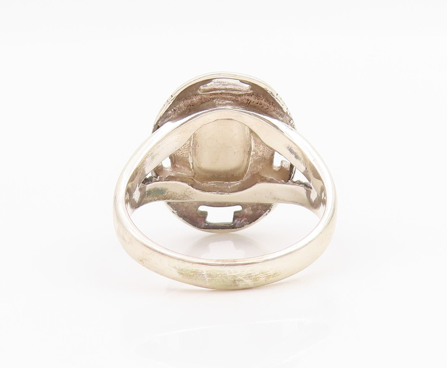 925 Sterling Silver Vintage Ring CAROLYN POLLACK Gemstones Inlay  Sz 10  RG33075
