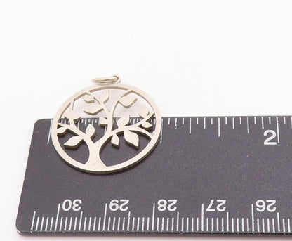 925 Sterling Silver Vintage Pendant Designer Cutout Tree Of Life  PT24376
