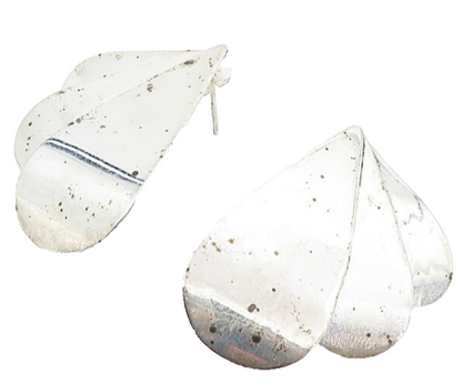 MEXICO 925 Sterling Silver  Vintage Shiny Fan Design Drop Earrings  EG4306