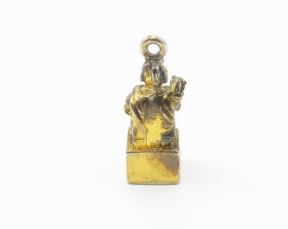 KINNEY 925 Sterling Silver  Vintage Petite Statue Drop Pendant  PT8664