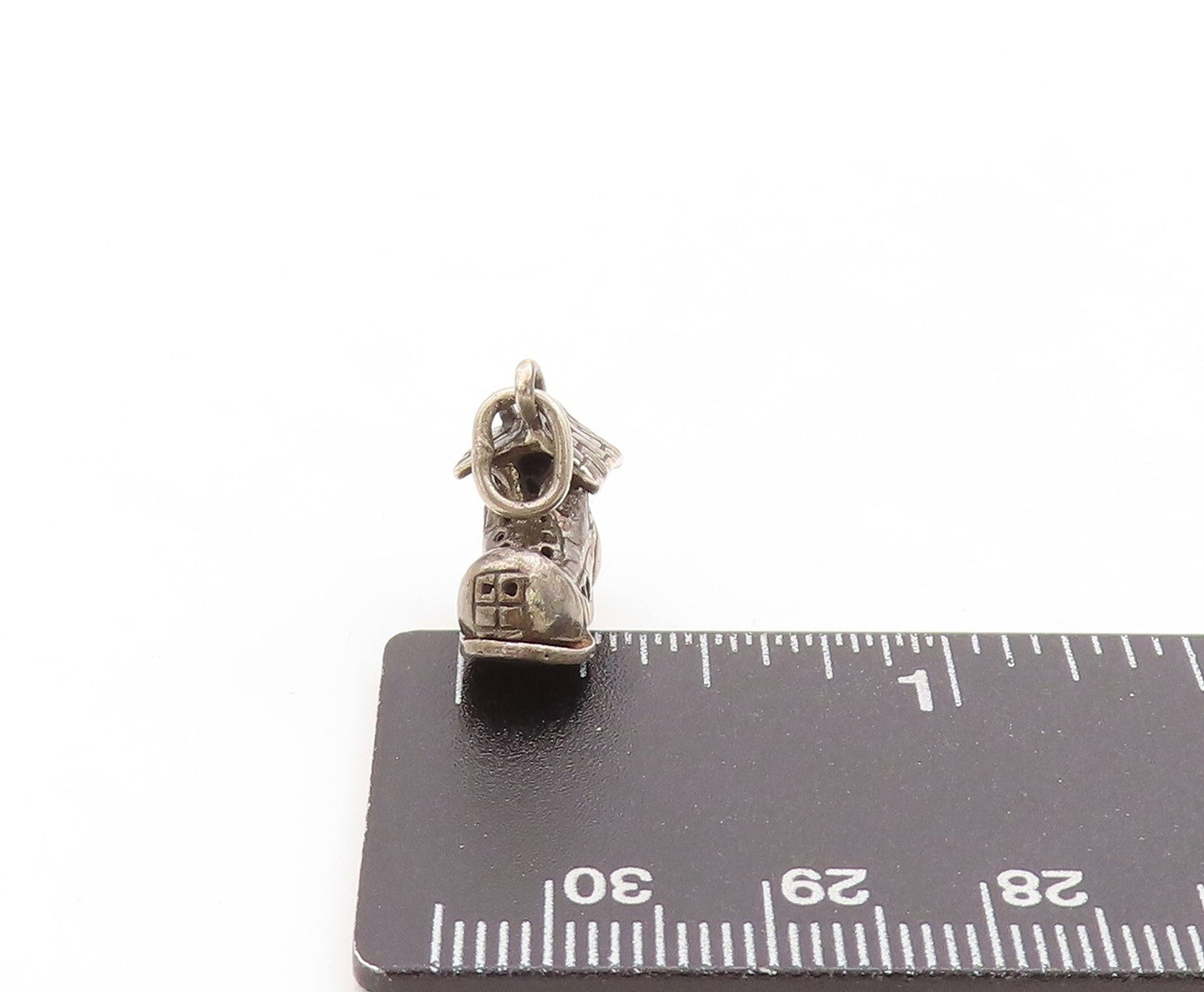 925 Sterling Silver Vintage Pendant Boot Family Home Charm (OPENS)  PT23855