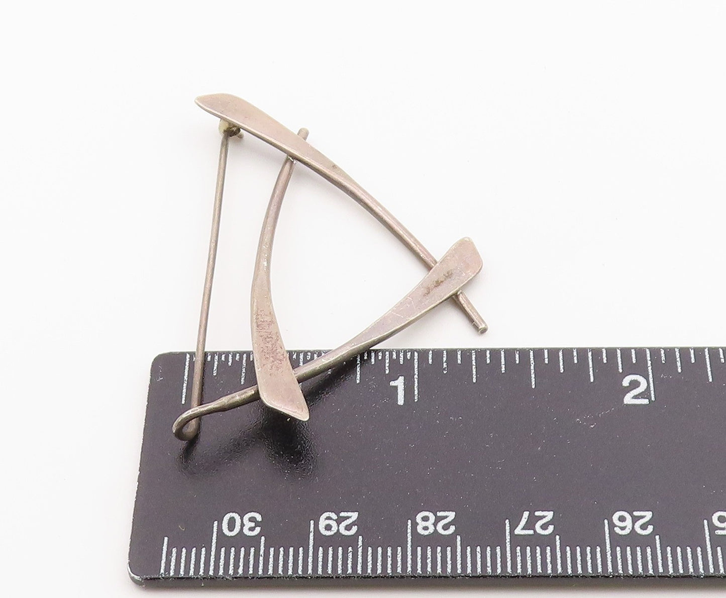 925 Sterling Silver Vintage Brooch ED LEVIN Modernist Geometric Pin  BP12607